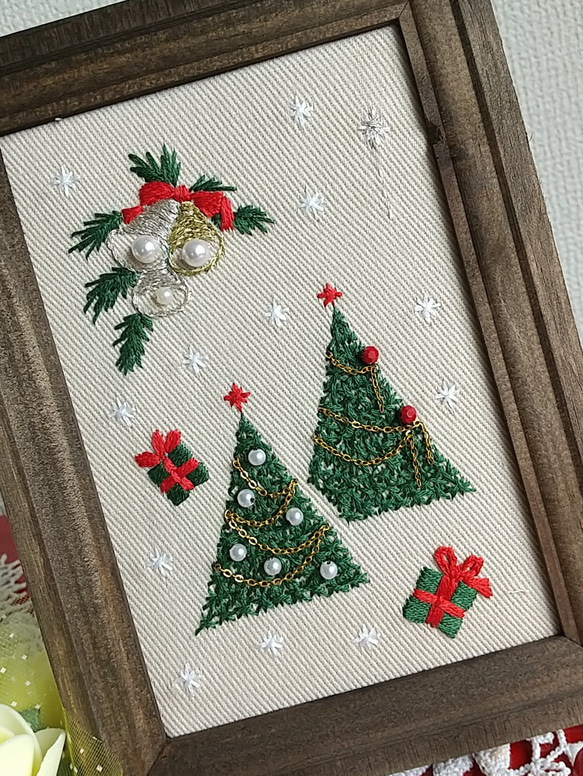 クリスマス刺繡フレーム【X04 】クリスマス風景 4枚目の画像