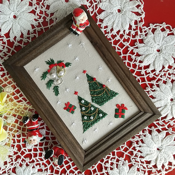 クリスマス刺繡フレーム【X04 】クリスマス風景 3枚目の画像