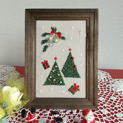 クリスマス刺繡フレーム【X04 】クリスマス風景 1枚目の画像