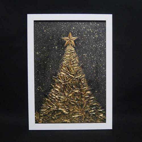 油絵 油彩 油彩画 絵画【黄金クリスマスツリー】 油絵 油彩 油彩画 絵画【黄金クリスマスツリー】 絵画 HR 通販