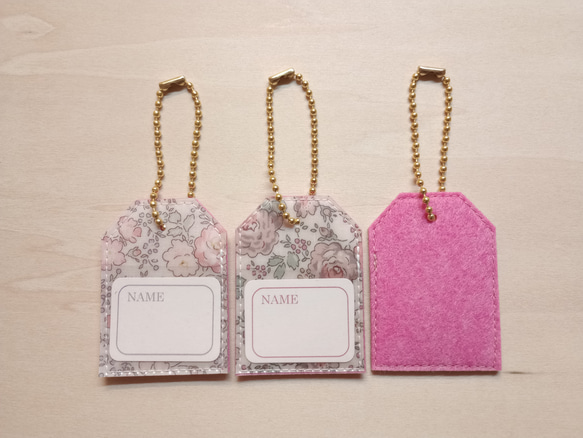 Sale¥850→¥600　3個セット　ミニサイズのリバティのネームタグ　#8　フェリシテ【T-5b】　 2枚目の画像
