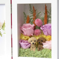 送料一律￥500】選べるペット フラワーフォトフレーム お名前入れ