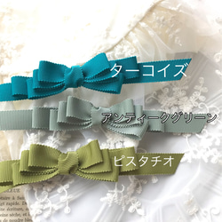【トリプルりぼん】日本製グログランリボン　　ヘアゴム　ヘアバンド　ヘアクリップ　ヘッドバンド　ベビー　キッズ 2枚目の画像