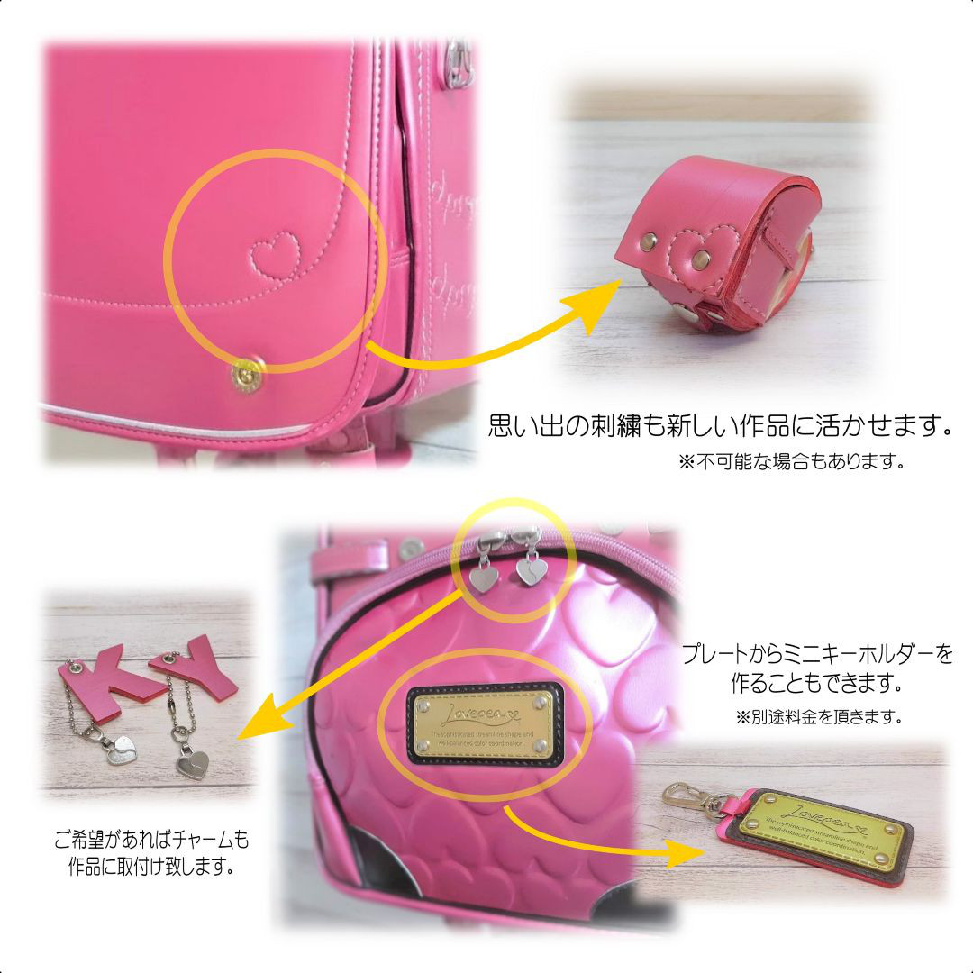 ランドセルリメイク　ミニランドセルなどたくさん作れる７点以上セット　2025年度版　納期８～10カ月