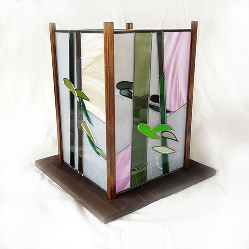 灯り【竹】（受注生産）【送料無料】 ステンドグラス風 スタンドライト