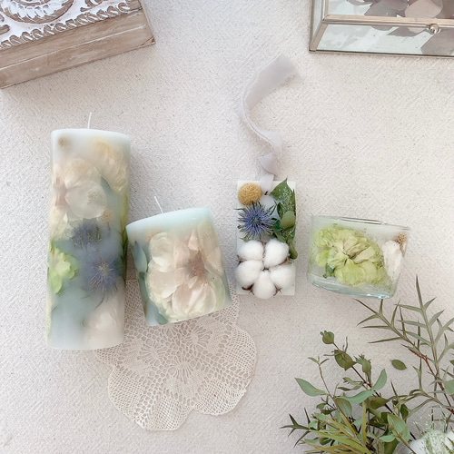 アフターブーケキャンドルセット《L + Mサイズセット》 大切な記念の