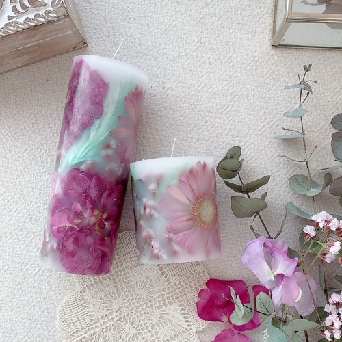 アフターブーケキャンドルセット《L + Mサイズセット》 大切な記念の