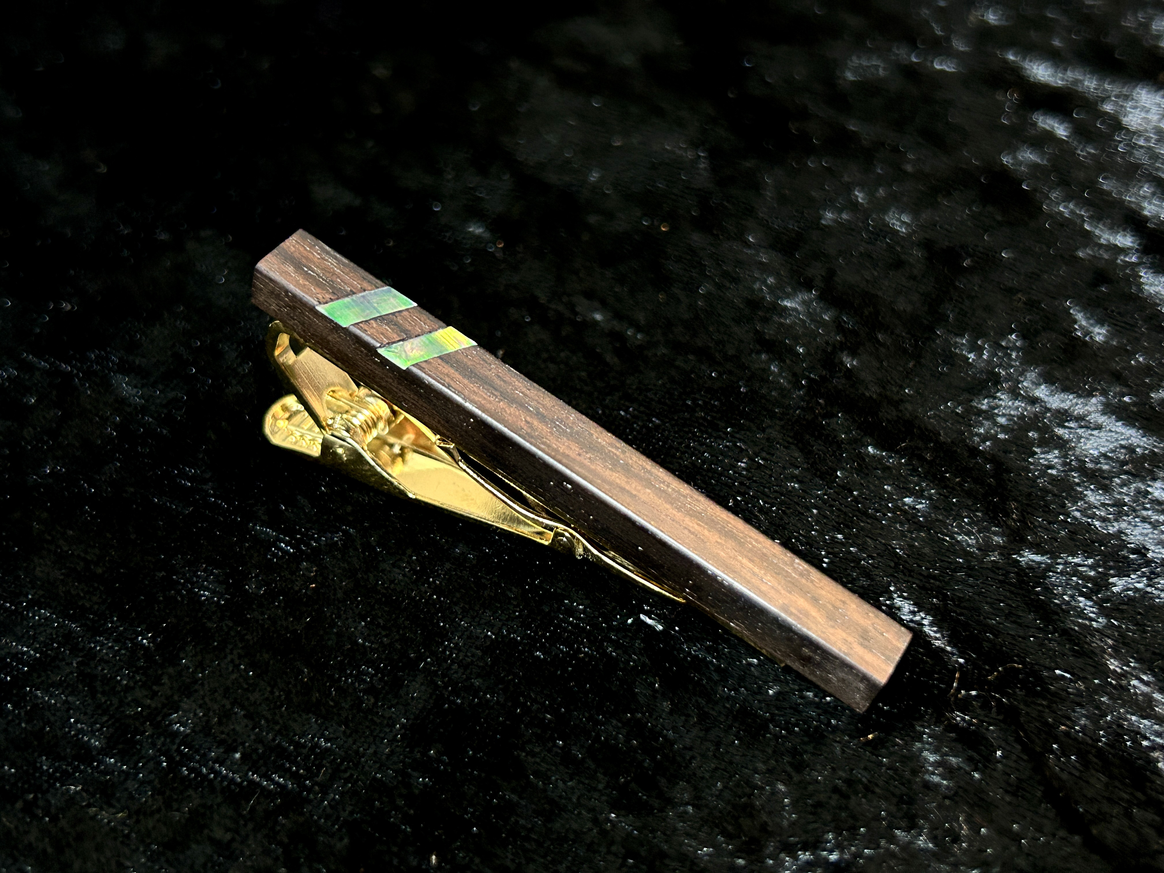 木製ネクタイピン　Ebony B