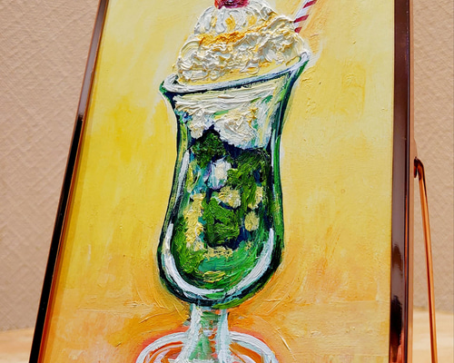 油絵 油彩 油彩画 絵 絵画 ミニ絵画【莓サンド】 油絵 油彩 油彩画 絵 絵画 ミニ絵画 【苺サンド】 | HIROSHI1990