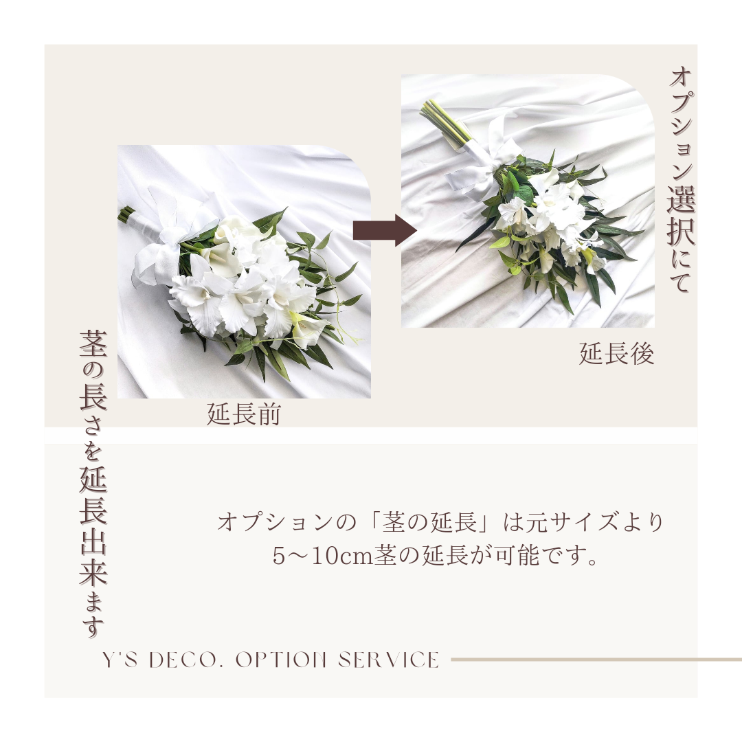 【生花に見える】カラー カサブランカ   ウェディングブーケ  白  造花 ブーケ   ブートニア リゾート婚 人気