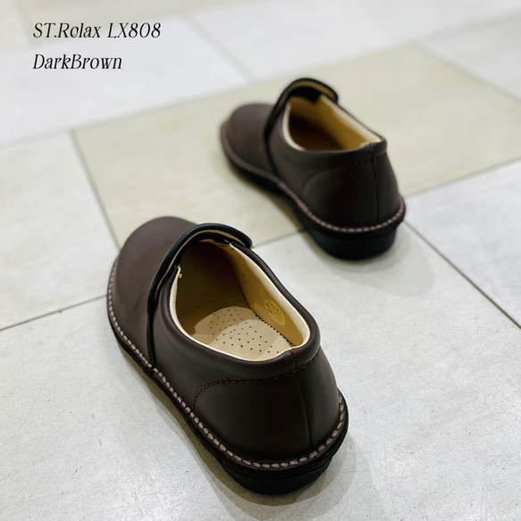 ◆体に優しいコンフォートスリッポン／宮城興業製／本革／レディス／BLK／DBR／LX808 なお