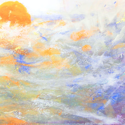 原画「海と太陽」額サイズ46×34㎝  パワーアート 4枚目の画像