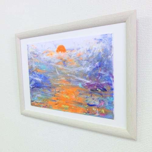 広大な海 パステル画 原画 広大な海 パステル画 原画