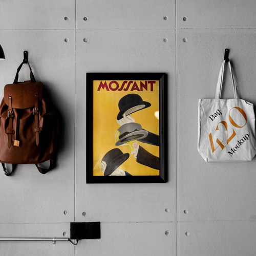 NO.259】帽子のレトロポップイラストアートポスター☆紳士ヴィンテージ