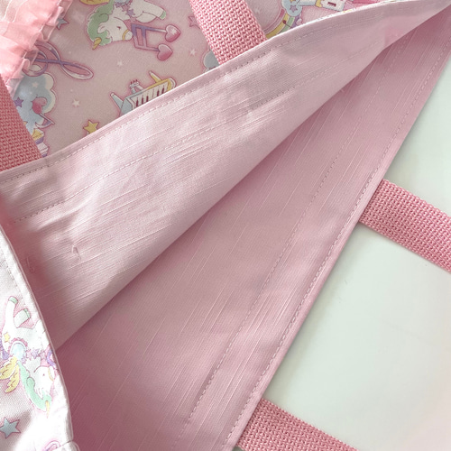 ゆめかわユニコーン4柄 3点セット フリル 入園入学 上靴入れ お