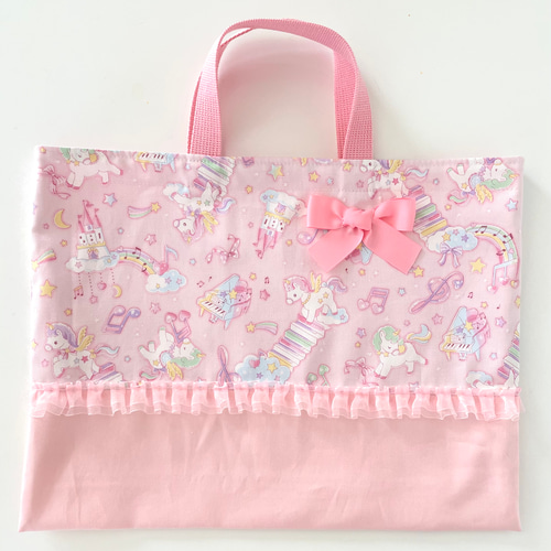 ゆめかわユニコーン4柄 3点セット フリル 入園入学 上靴入れ お ゆめかわユニコーン4柄 3点セット フリル 入園入学 上靴入れ お