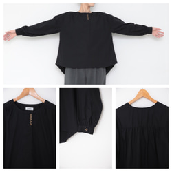 Sanada blouse / Black 4枚目の画像
