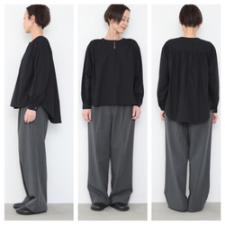 Sanada blouse / Black 3枚目の画像