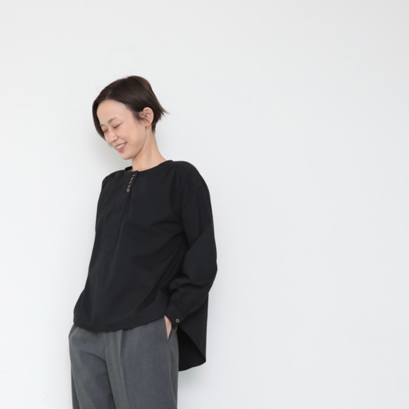 Sanada blouse / Black 1枚目の画像