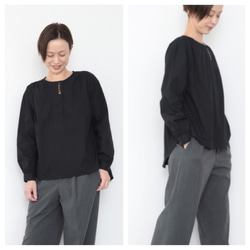 Sanada blouse / Black 2枚目の画像