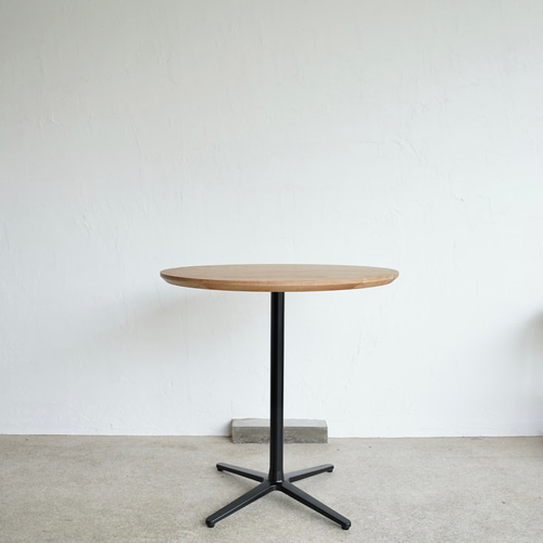 直径70cm/オーク無垢/丸テーブル/カフェテーブル/高さ指定可/脚カラー