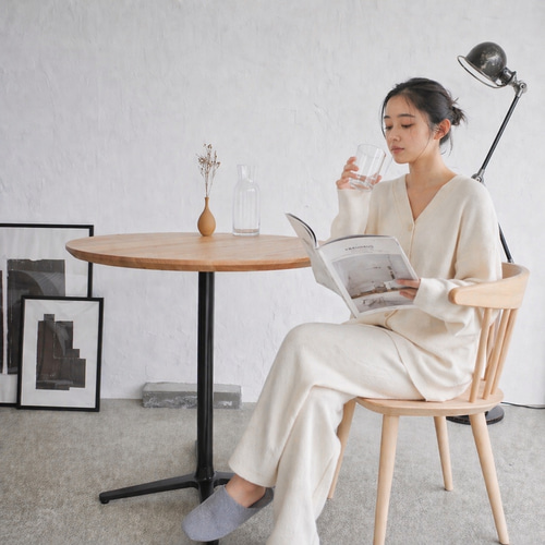 丸テーブル 直径70cm 高さ 30cm DIY 塗装 現地受け取りのみ 直径70cm/オーク無垢/丸テーブル/カフェテーブル/高さ指定可/脚カラー
