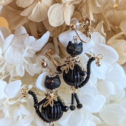 ☆クロネコ☆ ピアス他　3点おまとめ くろねこイヤリング（ピアス）kore kore/ten-te これ イヤリング