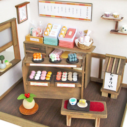 焼き菓子屋さんショーケース　ミニチュアスイーツ　ミニチュアフード　ドールハウス 焼き菓子屋さんショーケース ミニチュアスイーツ ミニチュア