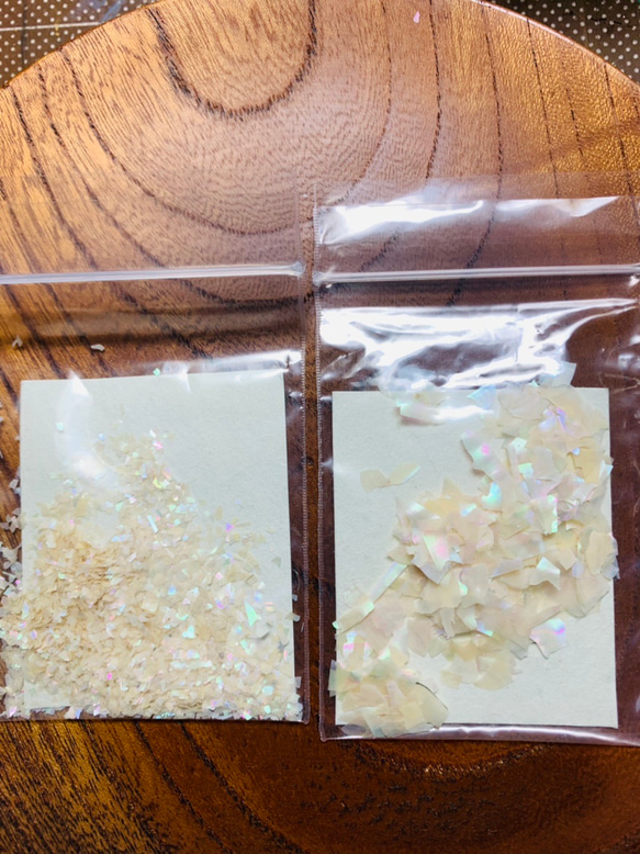 螺鈿　材料　量り売り　あわび貝　微塵貝（大）　１．０g 2枚目の画像