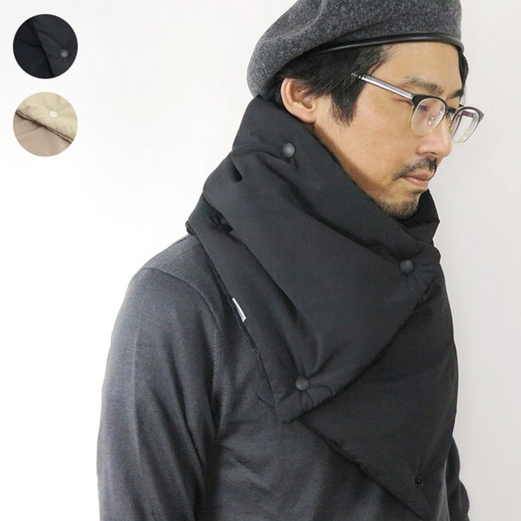 【秋冬向け】軽さに驚くダウンのようなマフラー さっと巻いてパチンと留める～ソロテックスエアマフラー～レディースメンズ