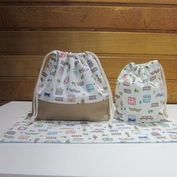 入園準備☆お弁当袋、コップ袋、ランチョンマット☆お魚柄 その他入園