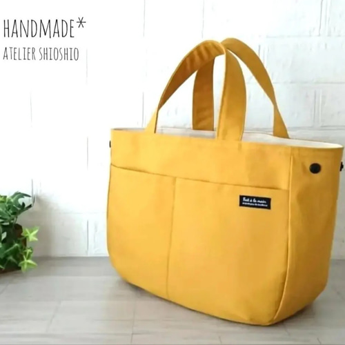 カラー選べます】帆布 ころんとバック (2way・2ポケット) M