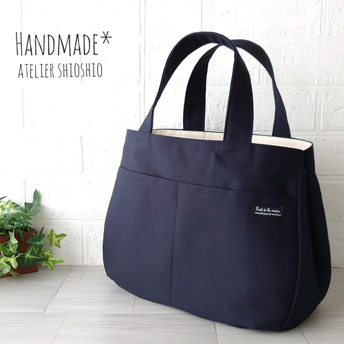 カラー選べます】帆布 ころんとバック (2way・2ポケット) M