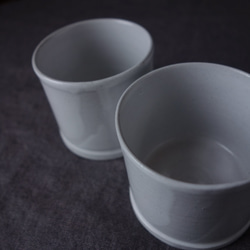 Junclay デミカップ ゴブレット白 コーヒーカップ ティーカップ　スープカップ 小鉢　湯のみ　陶器 アンティーク 5枚目の画像