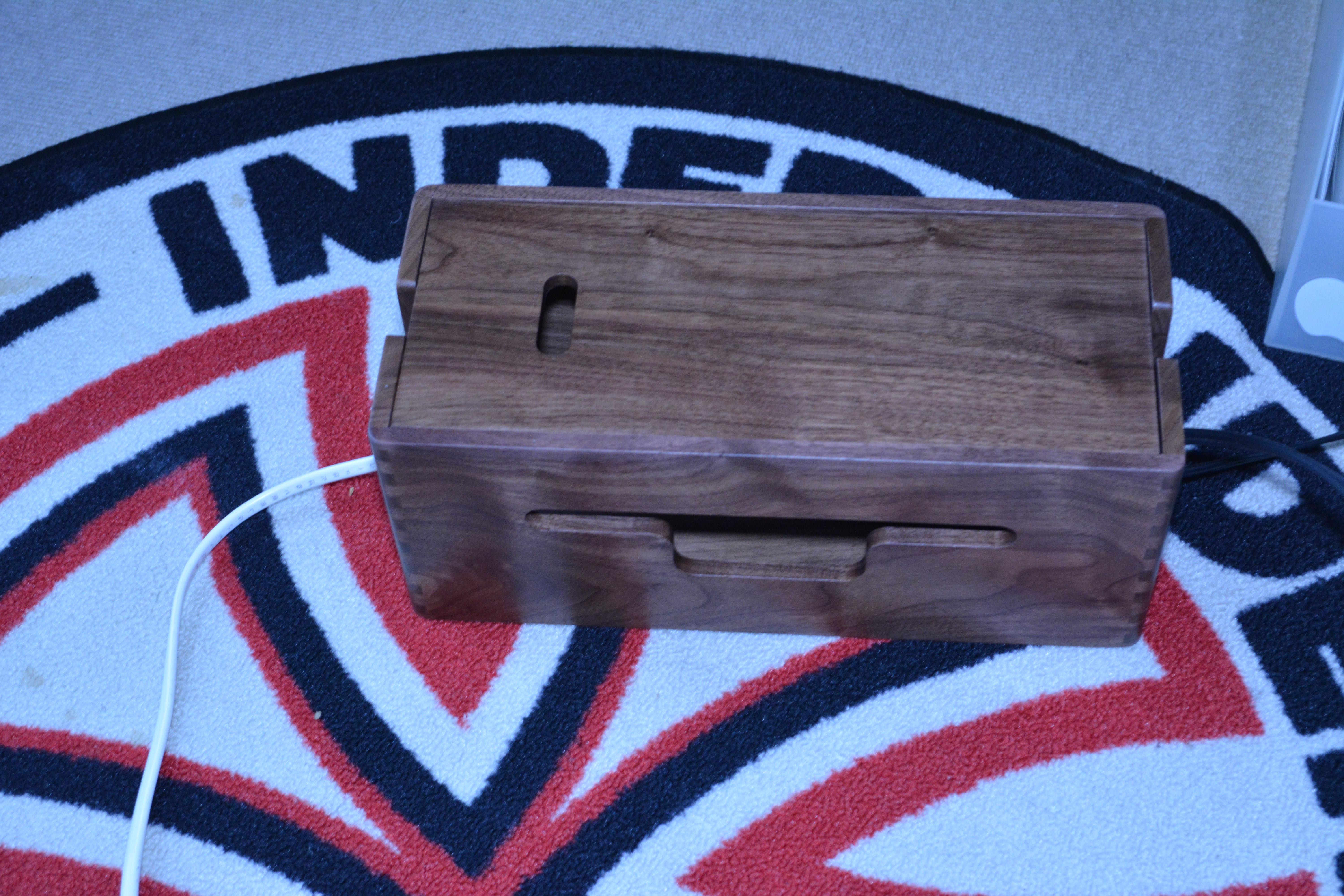 受注生産 職人手作り ケーブルボックス コードケース デスク収納 オフィス テレワーク 無垢材 天然木 LR2018