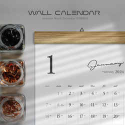 カレンダー 2024 木製壁掛けカレンダー（A3サイズ予定表） 8枚目の画像