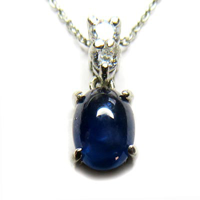 現品限り サファイア 1.1ct ネックレス ９月 誕生石 天然石 ペンダント スワロフスキー gn194｜詳細画像