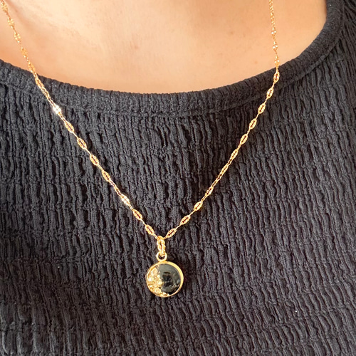 ブラックトルマリンの天然石ネックレス ネックレス・ペンダント made