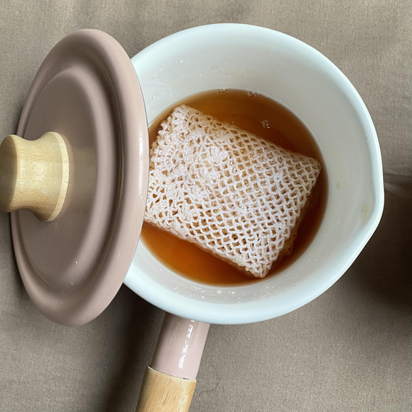 手編み　ドイリー♢アンティーク風紅茶染め＊フレンチカントリーのインテリアに 11枚目の画像