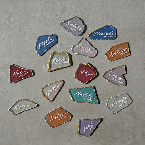 シーグラス席札(10個セット) 席次表・席札・メニュー表 yuz.design 