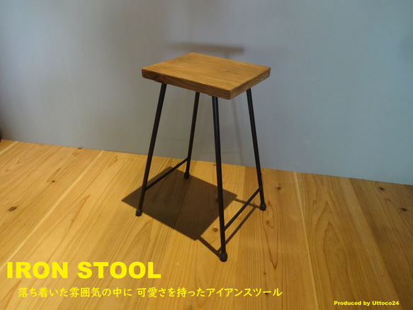 38 アイアンスツール / Iron Stool Uttoco24 アイアンスツール プランターラック 椅子 1枚目の画像