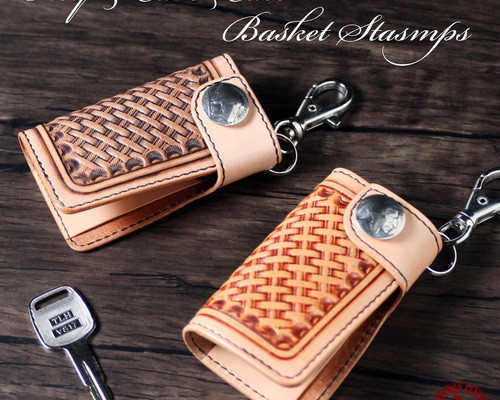 キー＆カードケース バスケットスタンプ 栃木レザー 本革 牛革 キー