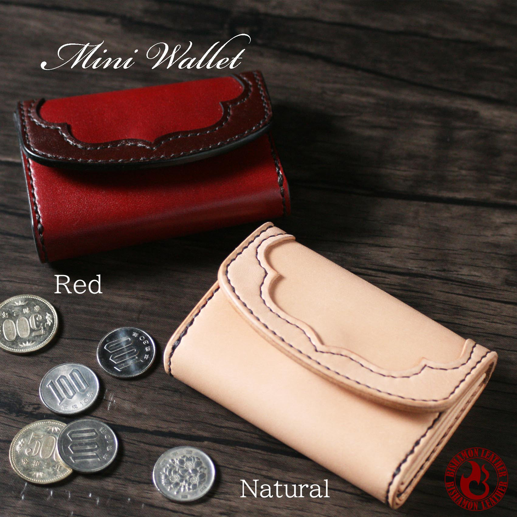 ミニウォレット 栃木レザー 本革 牛革 財布