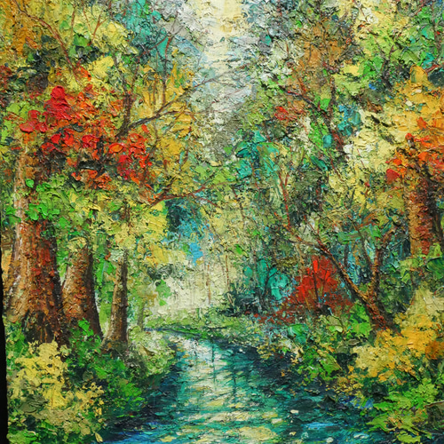 油絵 油彩 油彩画 絵 絵画 【色彩の森】 油絵 油彩 油彩画 絵 絵画 【色彩の森】 絵画 HR 通販 12680965