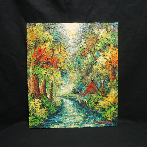 油絵 油彩 油彩画 絵 絵画 【色彩の森】 絵画 HR 通販 12680965