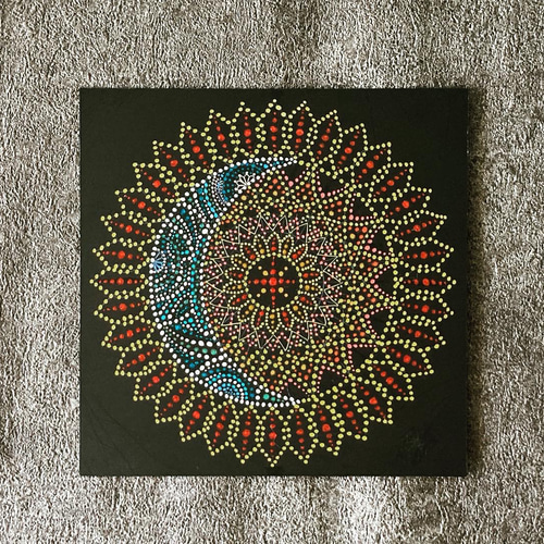 カラー    点描画 点描画曼荼羅「宇宙からのサポート」 | ao*makana｜ココロ