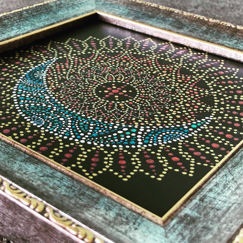 カラー    点描画 点描画曼荼羅 ミニ 「内からの輝き」 | ao*makana｜ココロ