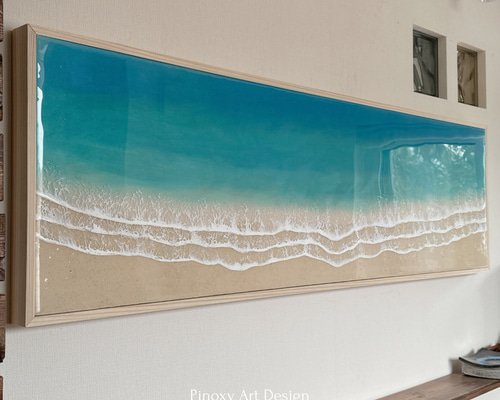 お客出品　オーダーメイド　アクリル画　２点　風景画　海の絵