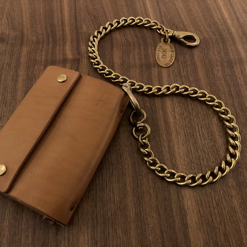 ヴィンテージタイプ 真鍮ドッグタグ ウォレットチェーン（TDGWC-01VBT