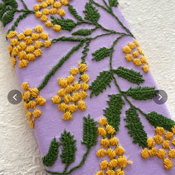 ミモザ刺繍生地　刺繍生地　ミモザ生地 11枚目の画像